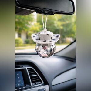 ✨🚗 Disco Cowgirl Car Charm 🤠🪩✨